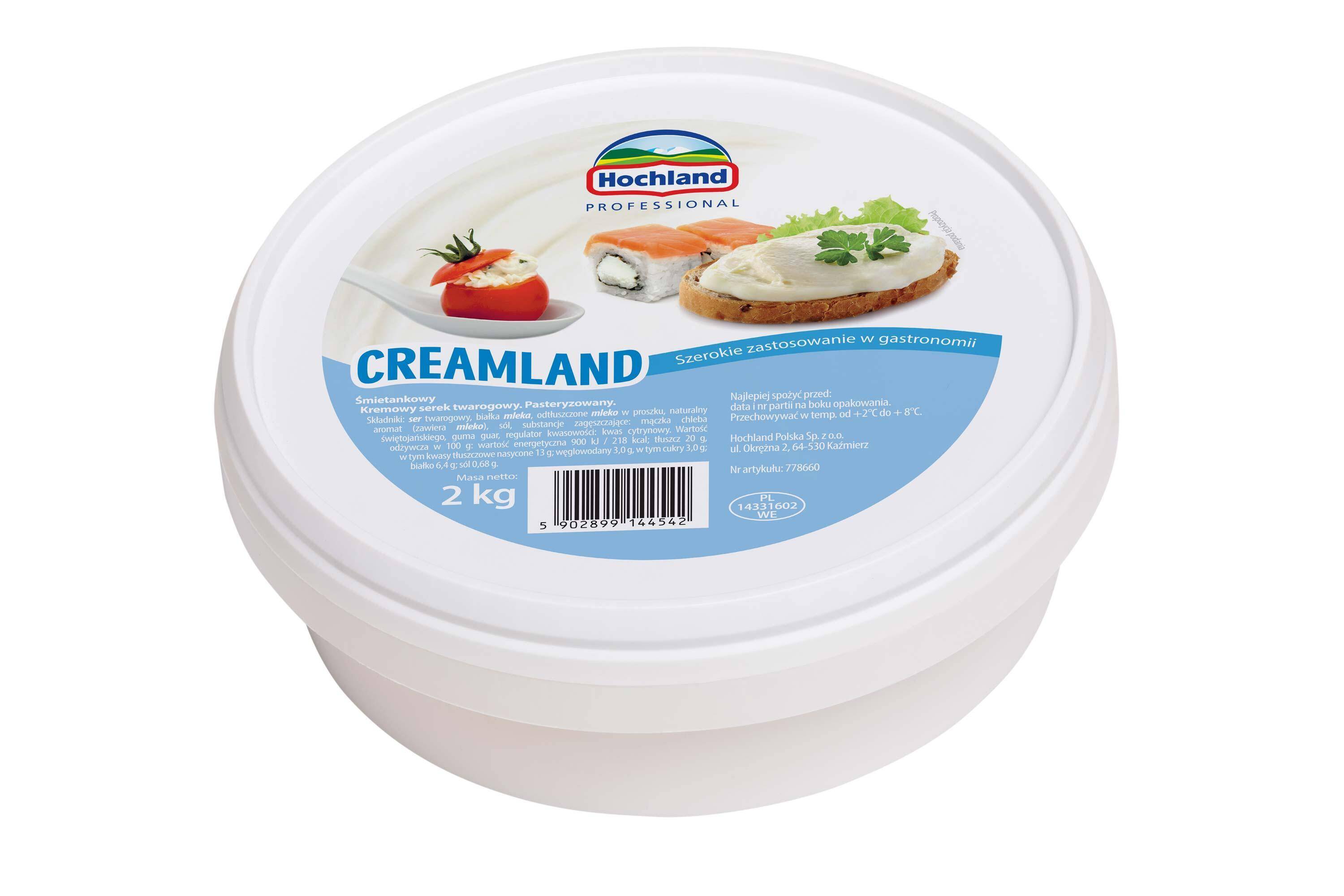 Ser twarogowy kremowy Creamland 2kg Hochland (Zdjęcie 1)