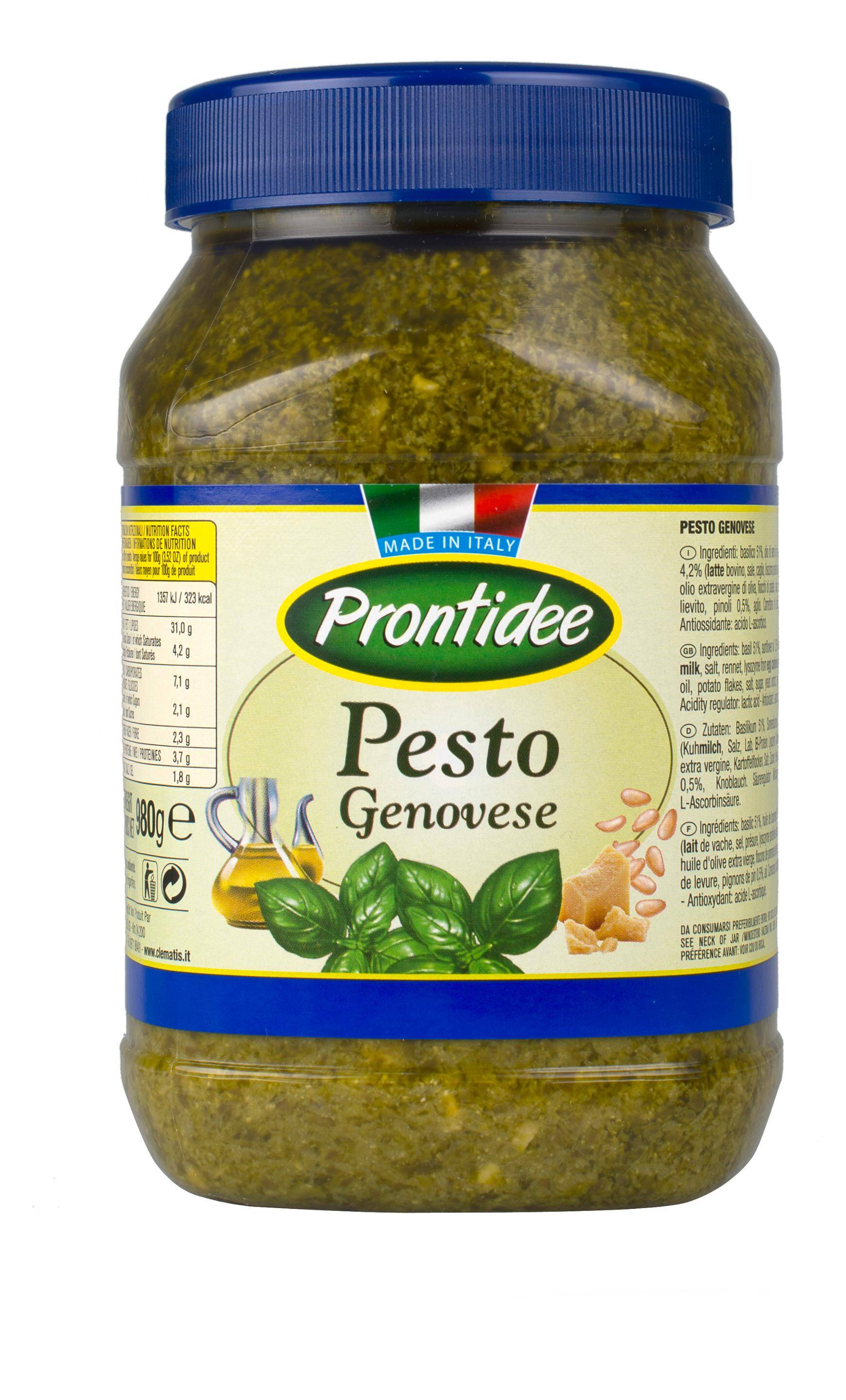 Pesto Genovese 980g/(1020ml)/6 Prontidee
