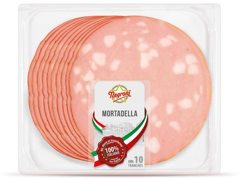 Mortadella krojona, plastry 200g/8 Negroni