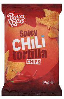Tortilla chips Spicy Chilli 125g/20 Poco Loco