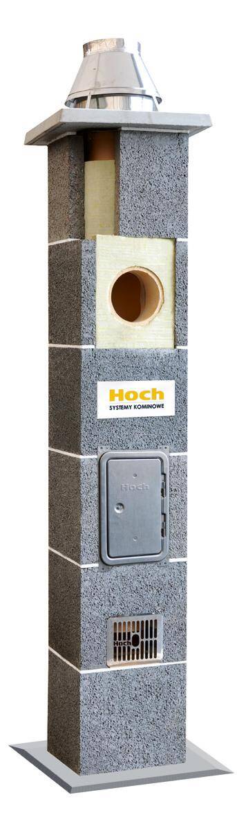 Komin systemowy 8 m fi 20 cm z wentylacją Uniwersal SW Hoch