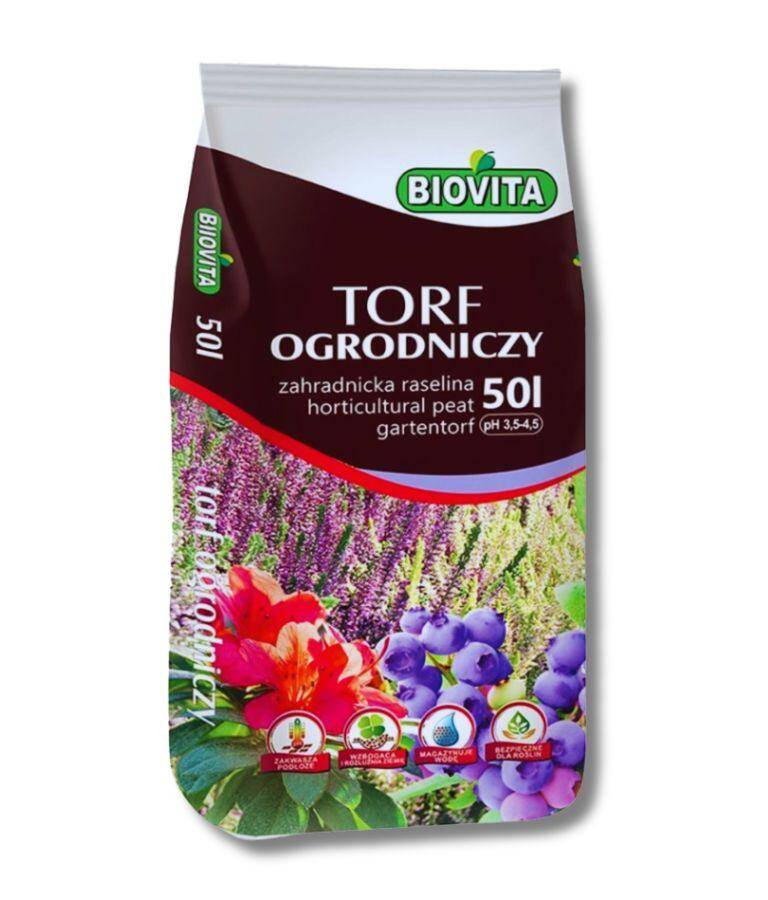 Torf kwaśny BIOVITA 50l pH 3,5 - 4,5