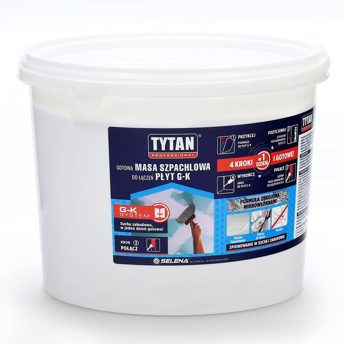 Masa szpachlowa do łączeń płyt GK 5 kg biała TYTAN Professional