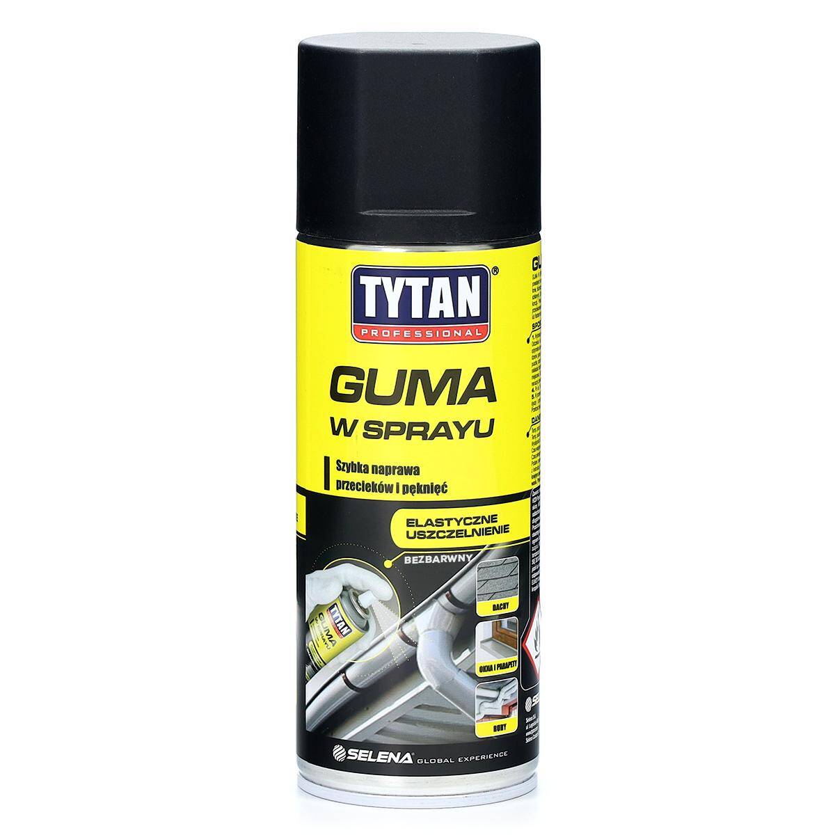 Guma w sprayu TYTAN Professional 400 ml bezbarwna uszczelniacz szybka naprawa