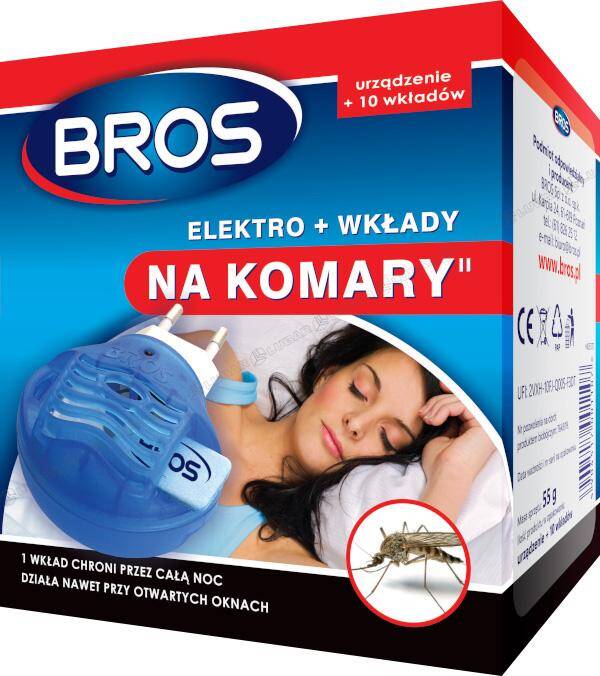 Elektro na komary + 10 wkładów BROS