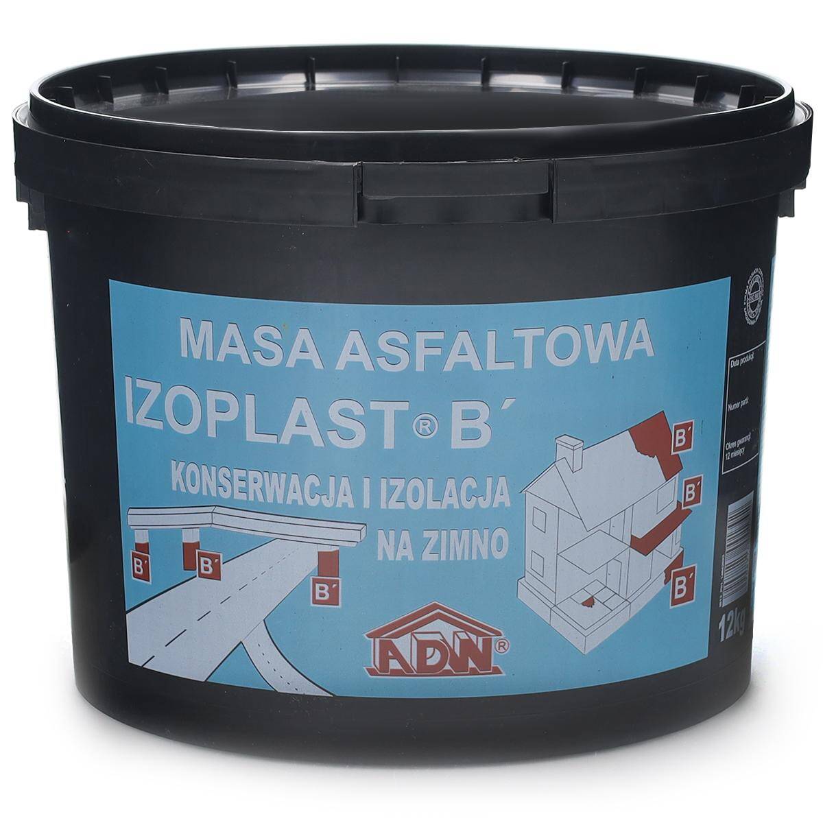 Izoplast B asfaltowa masa do izolacji i konserwacji pap 12 kg ADW