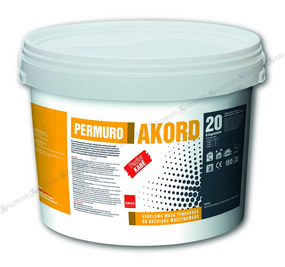 Tynk akrylowy PERMURO AKORD 2,00 mm 20 kg (kolor z grupy I)