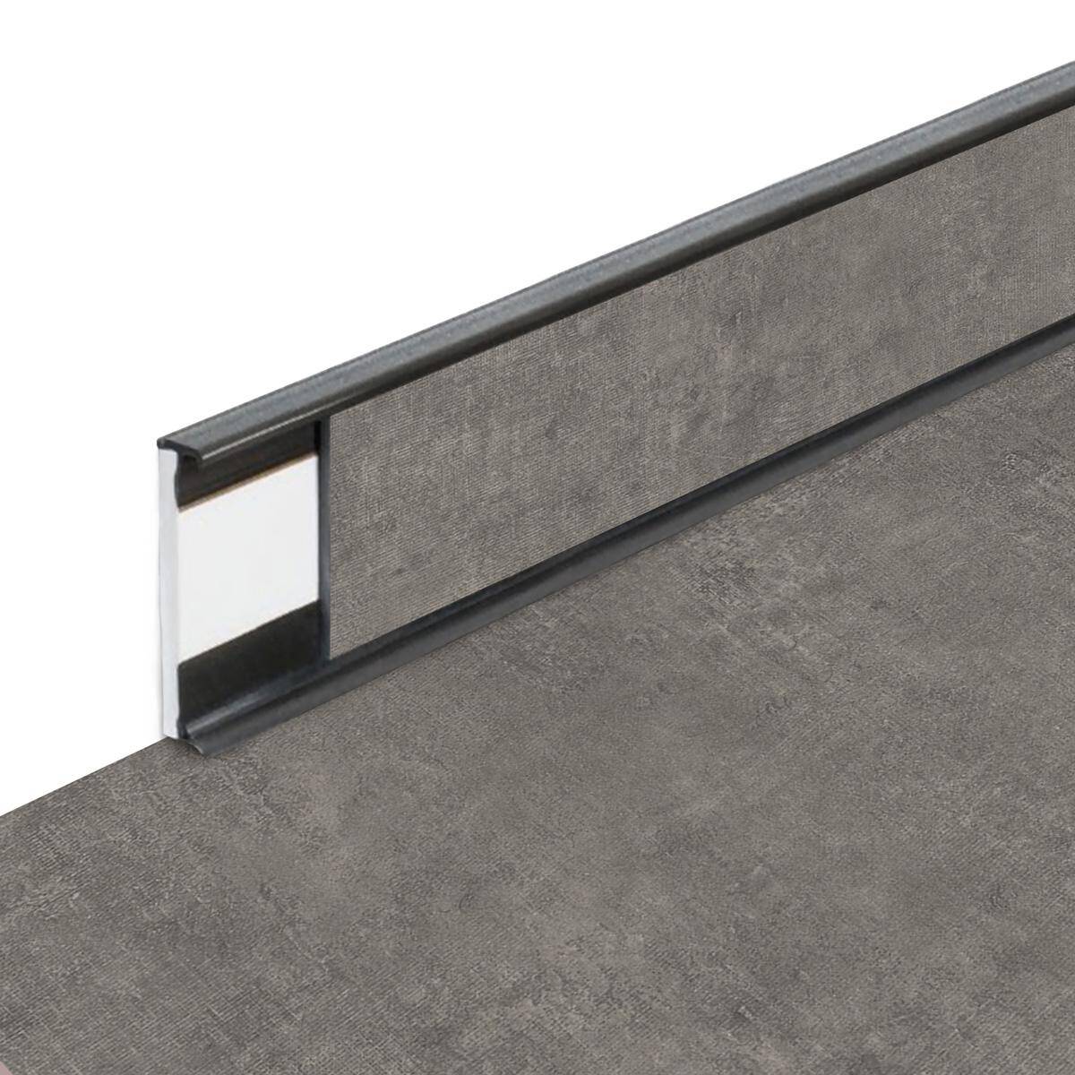 Listwa podłogowa do płytki Fortelock BUSINESS HETEROGEN Concept 70 Pinnacles T98 / Graphite