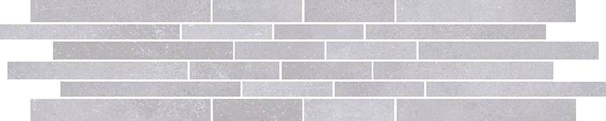 Mozaika gresowa VELVET Concrete White Mosaik Matt Stripes Rect 12X60 