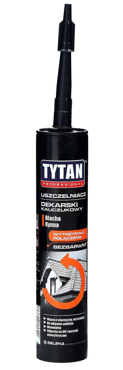 Uszczelniacz dekarski kauczukowy 310 ml bezbarwny TYTAN Professional