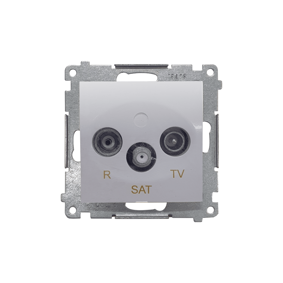Gniazdo antenowe R-TV-SAT końcowe / zakończeniowe DASK.01/43 srebrny SIMON 54