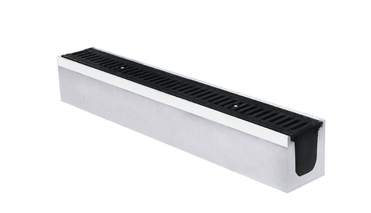 Odwodnienie liniowe betonowe ruszt żeliwo kl. C250 (150x160x1000 mm) Markpol