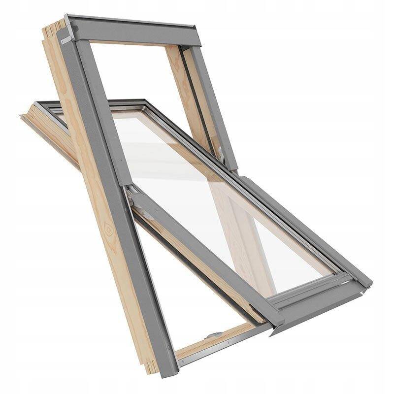 Okno dachowe 78x140 RoofLITE+ SOLID pine