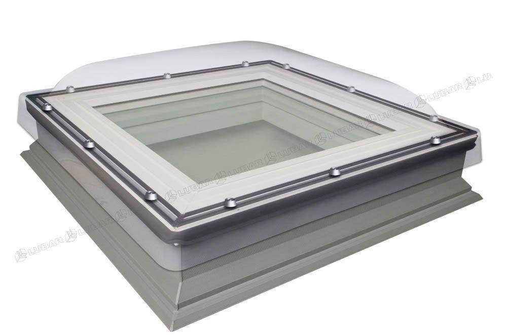 Nieotwierane Okno do dachów płaskich FAKRO DXC-C P2 90x120 z kopułą transparentną