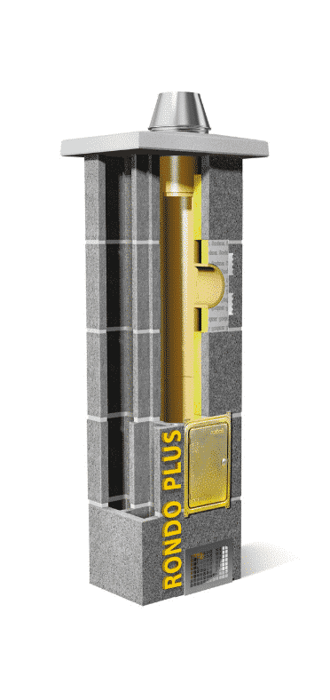 Komin systemowy SCHIEDEL Rondo Plus z wentylacją fi 20 cm  8,66 m