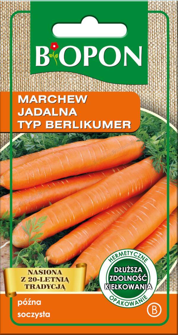 Marchew jadalna Berlikumer 4 g Biopon nasiona