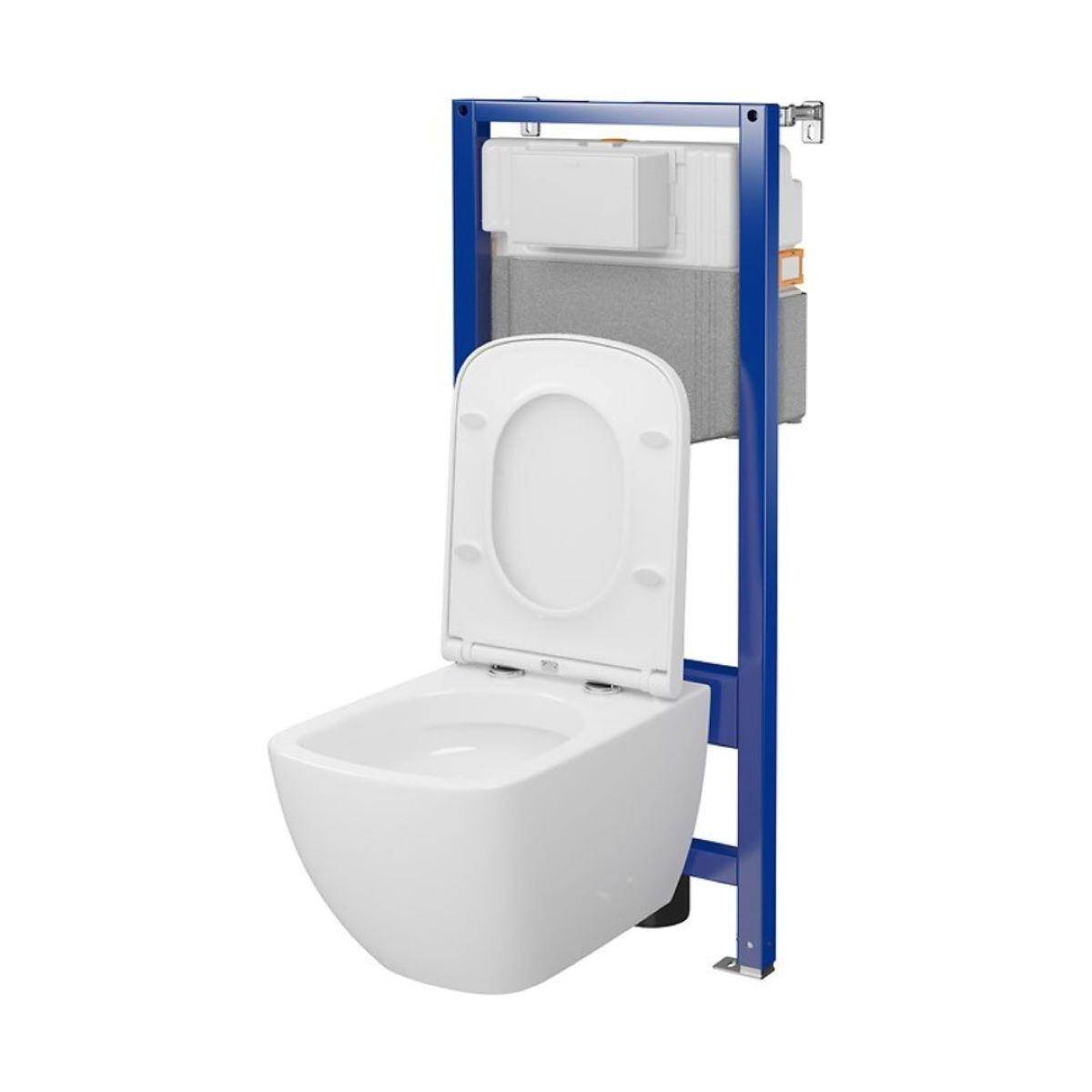 Stelaż podtynkowy wc zestaw Aqua 50 PNEU QF z miską Zen i deską wc S701-887 Cersanit