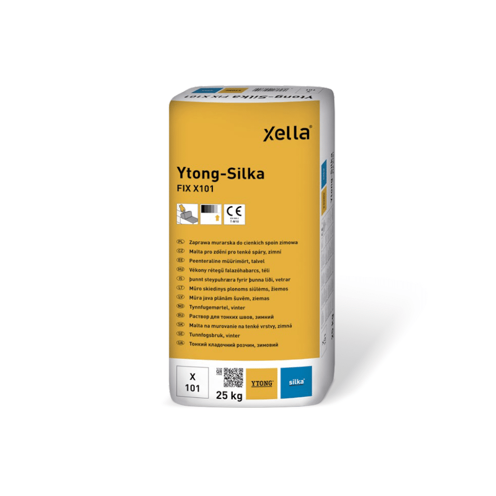 Zaprawa murarska do cienkich spoin Ytong-Silka FIX X101 zimowa 25 kg