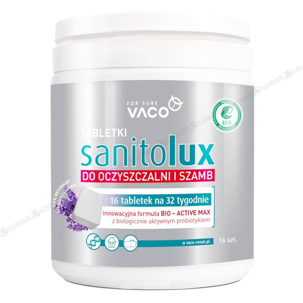 Sanitolux bioaktywator do oszyszczalni i szamb w tabletkach (16 szt./op.)