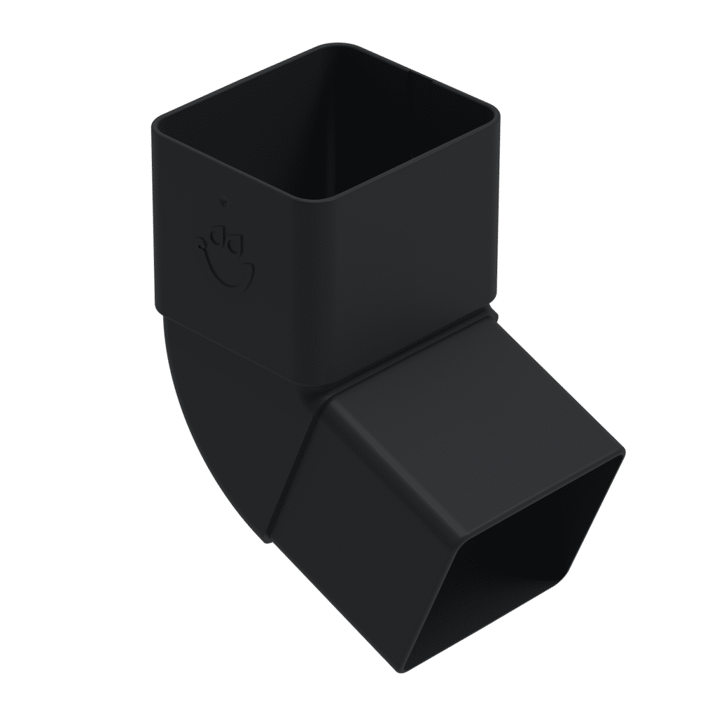 Kolano 67° PVC  Galeco System Bezokapowy 70x80xmm czarne