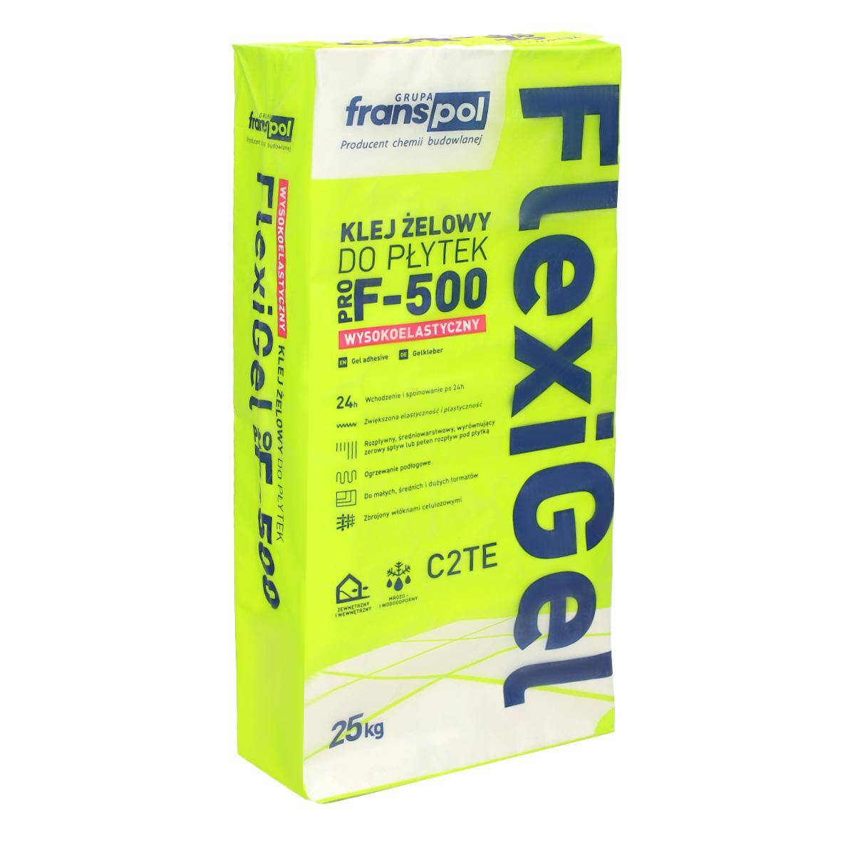 Klej do płytek żelowy FlexiGel PRO F-500 C2TE Franspol 25 kg