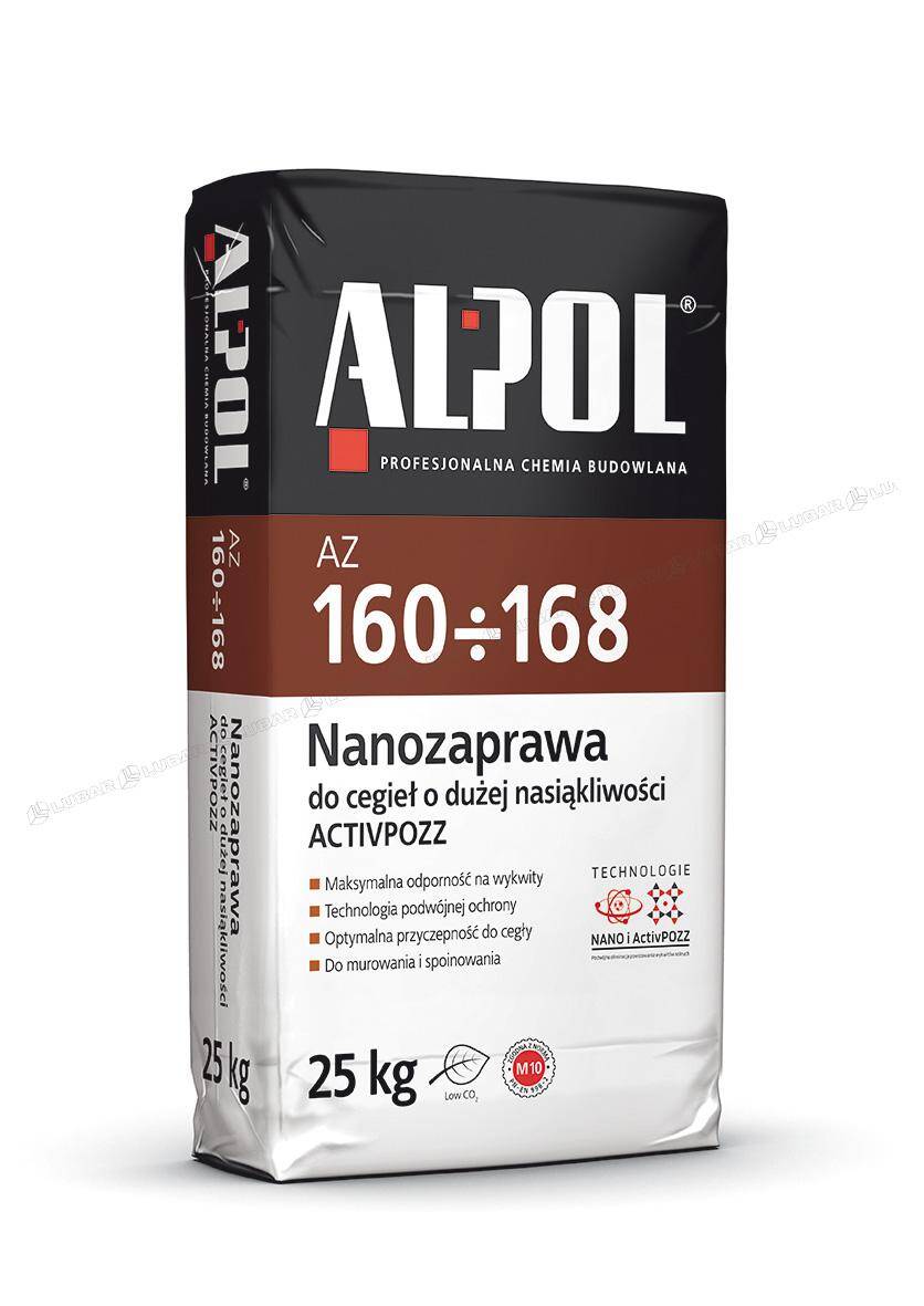 Nanozaprawa do cegieł o dużej nasiąkliwości AZ 160 ActivPOZZ grafitowa ALPOL