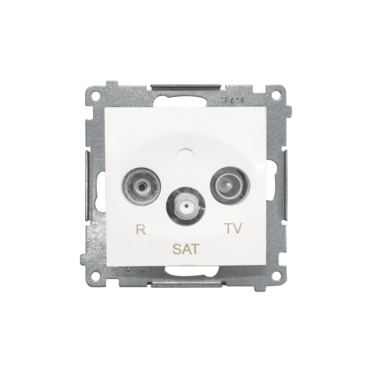 Gniazdo antenowe R-TV-SAT końcowe / zakończeniowe DASK.01/11 biały SIMON 54