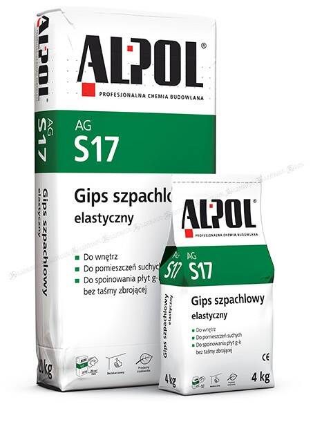 Gips szpachlowy elastyczny AG S17 20 kg ALPOL