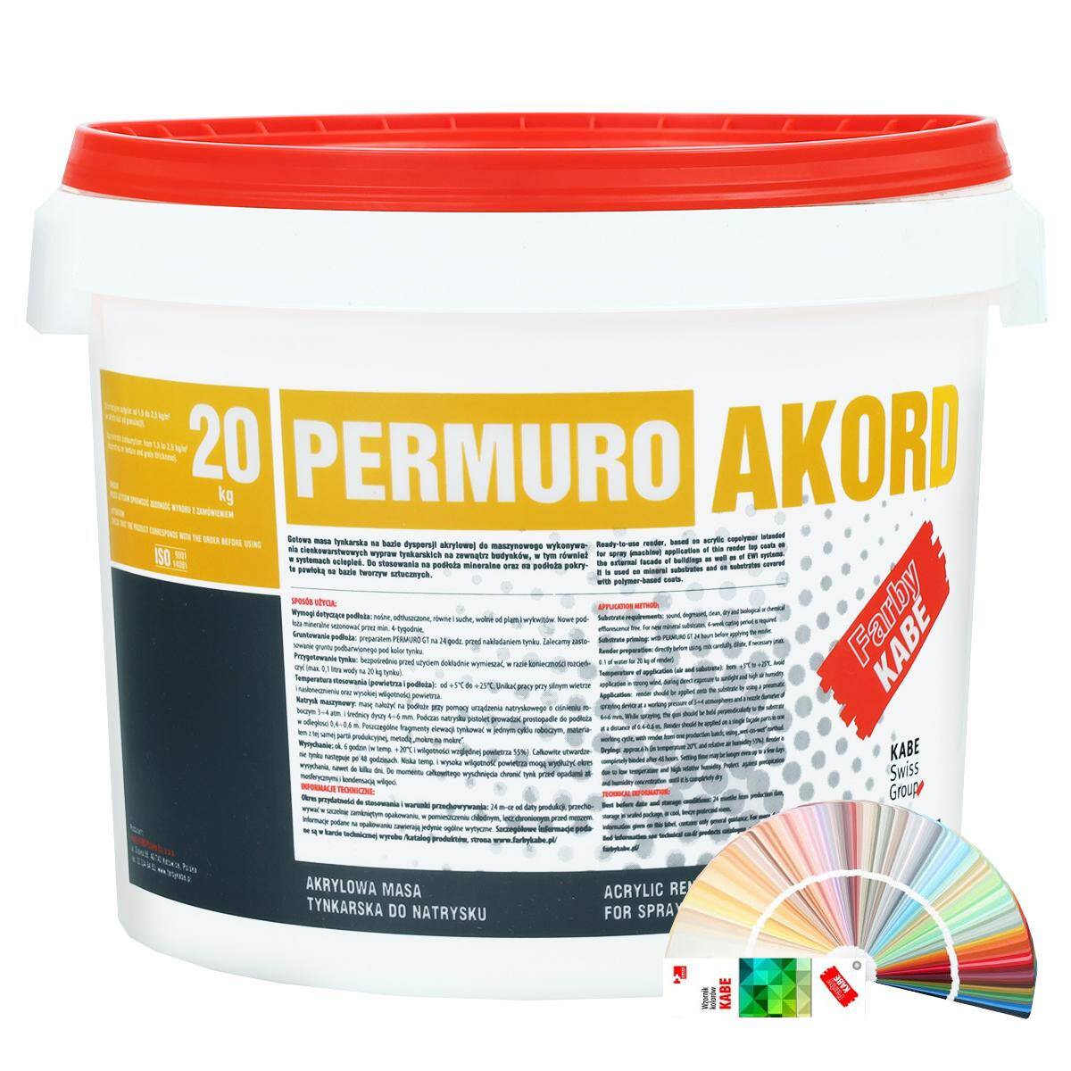 Tynk akrylowy PERMURO AKORD 1,00 mm 20 kg (kolor z grupy II)