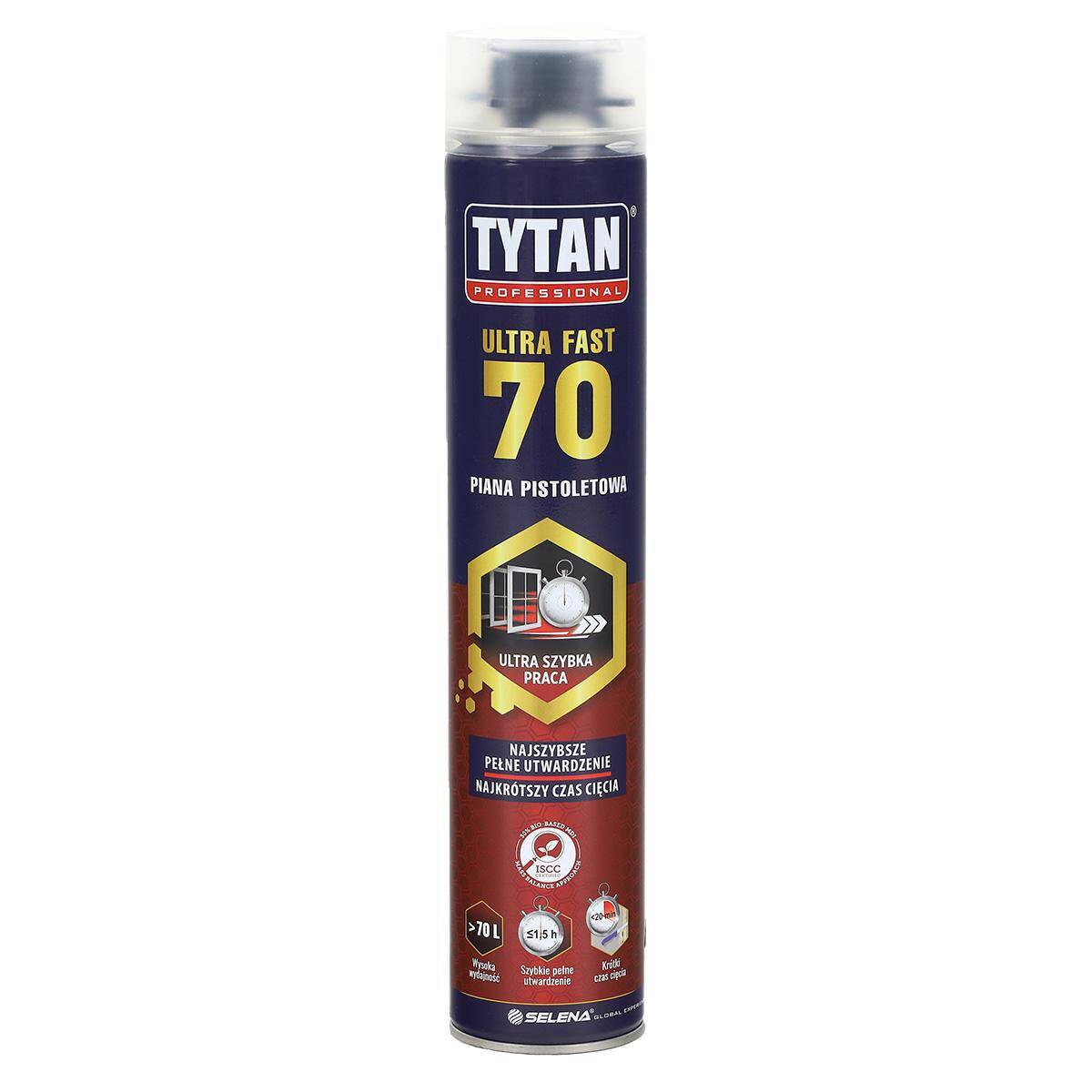 Piana montażowa niskoprężna pistoletowa ULTRA FAST 70 Tytan 870 ml