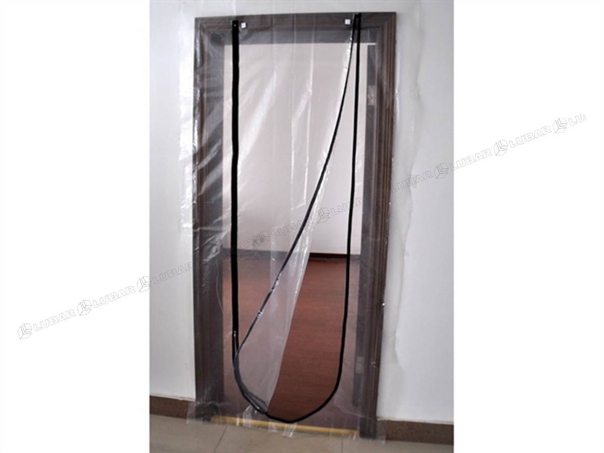 Kurtyna przeciwpyłowa drzwiowa z zamkiem 110x220 cm transparentna SOLID 