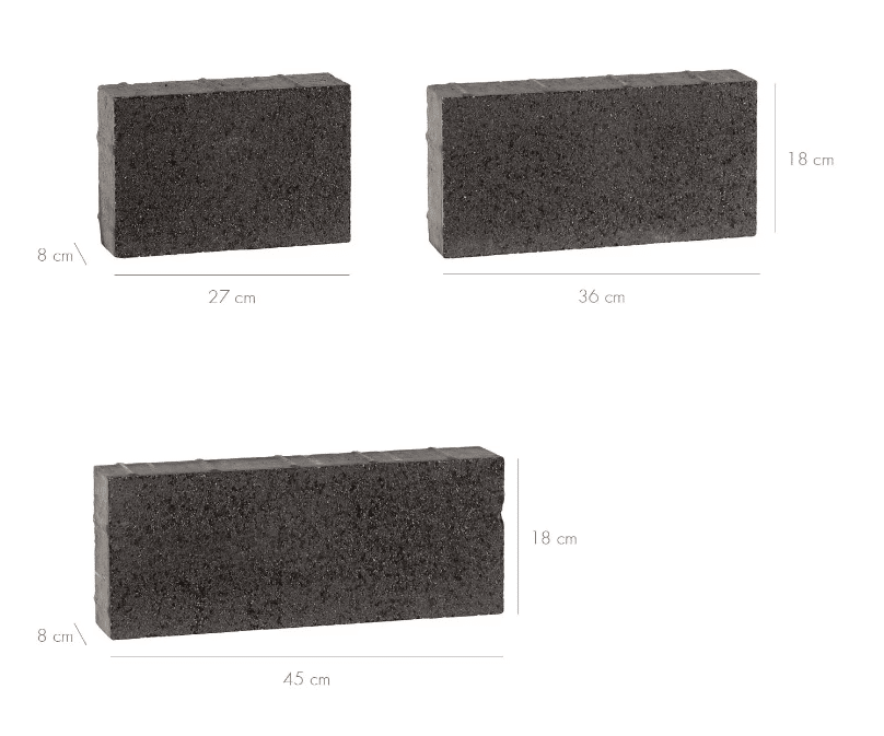 Kostka brukowa Via Trio Aspero 8 cm śrutowane platynowy  (6,08 m²/pal.)