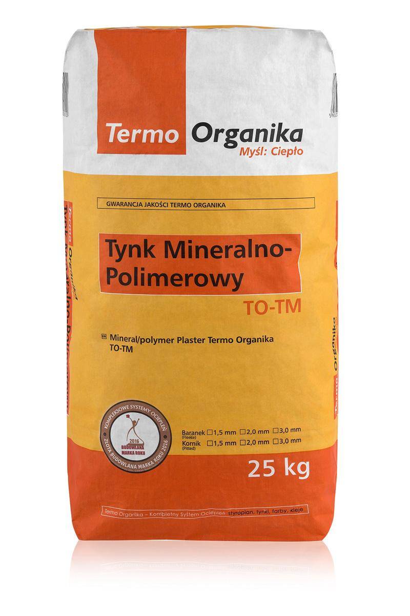 Tynk mineralno-polimerowy 2 mm TO-TM 25 kg TERMO ORGANIKA
