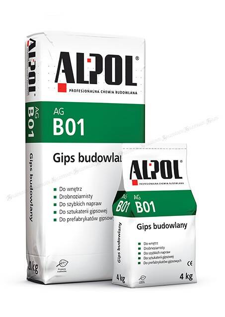 Gips Budowlany AG B01 20 kg ALPOL