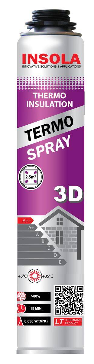 Izolacja cieplna natryskowa Thermo Spray 3D 850 ml 