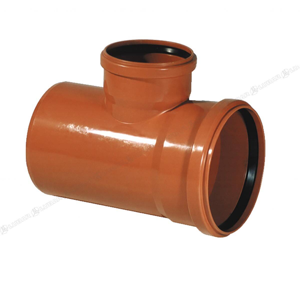 Trójnik kanalizacyjny PVC 110x110 mm 87° pomarańczowy