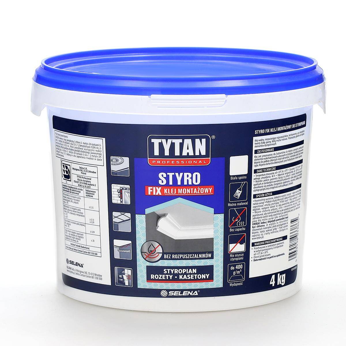 Klej do styropianu STYRO FIX 4 kg Tytan Professional