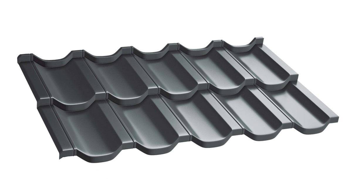 Blachodachówka modułowa BALEX METAL PANORAMA SP25 poliester połysk 7016 GRAFITOWY