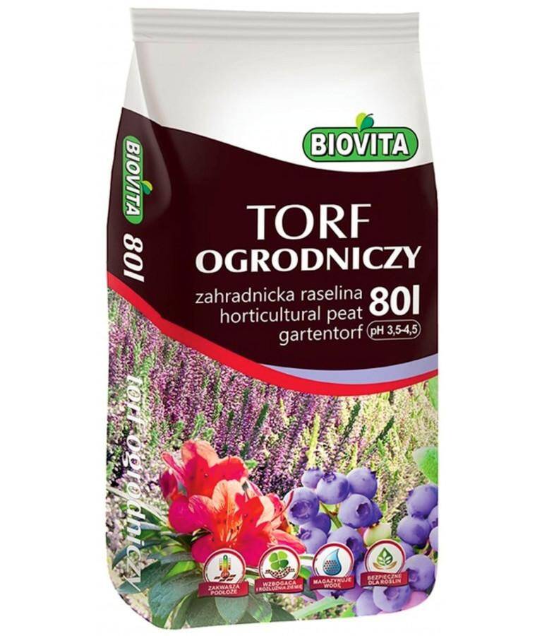 Torf kwaśny BIOVITA 80l pH 3,5 - 4,5