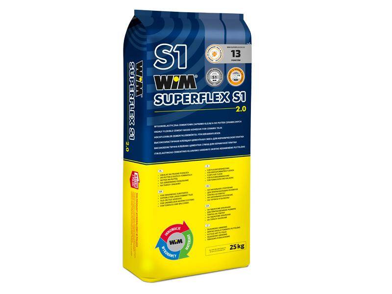 Klej do płytek WIM SUPERFLEX S1 C2TE 25 kg
