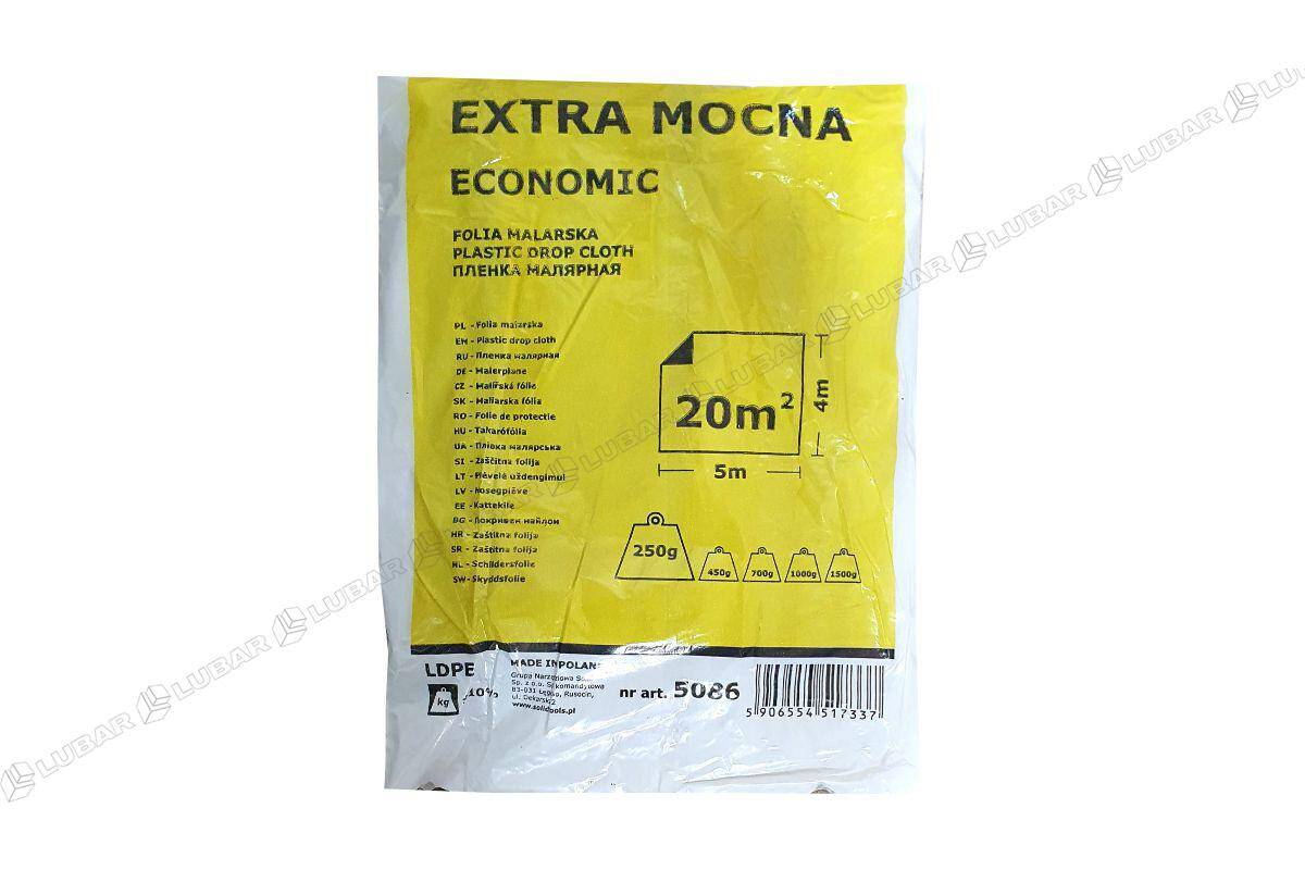 Folia malarska 4x5 Extra Mocna Economic (żółta) 5086 SOLID