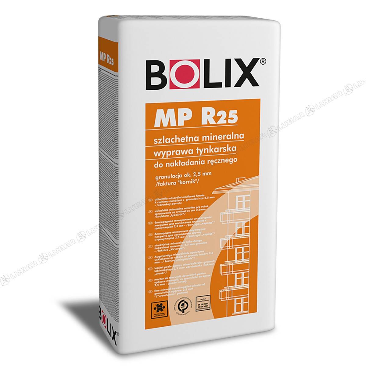 BOLIX MP R 25 Tynk mineralny cienkowarstwowy kornik 25 kg