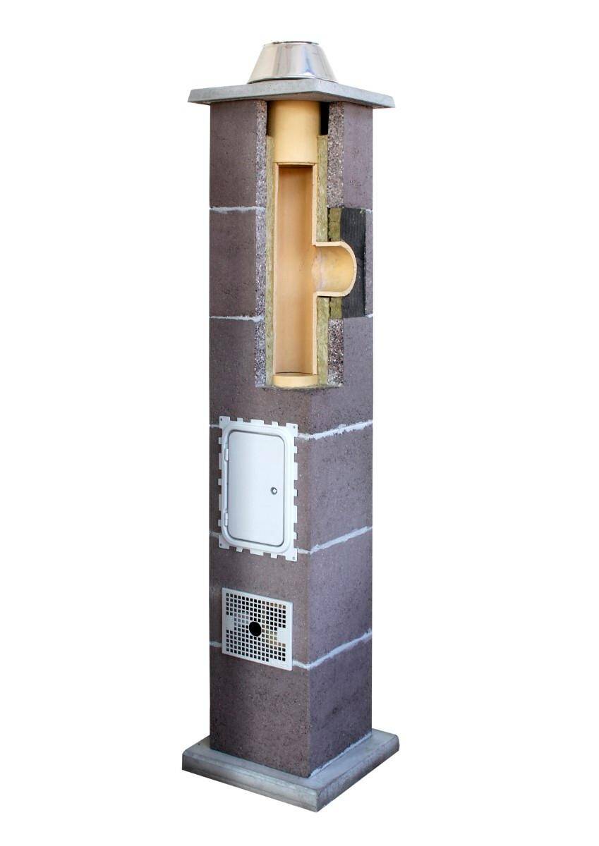 Komin systemowy LEIER IZOLOWANY z wentylacją fi 18 cm, 4 m