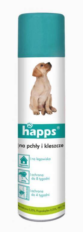 Spray na pchły i kleszcze 250 ml Happs