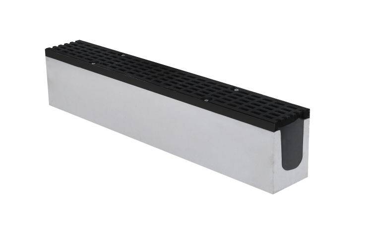 Odwodnienie liniowe betonowe ruszt żeliwny kl. D400 (250x250x1000 mm) Markpol