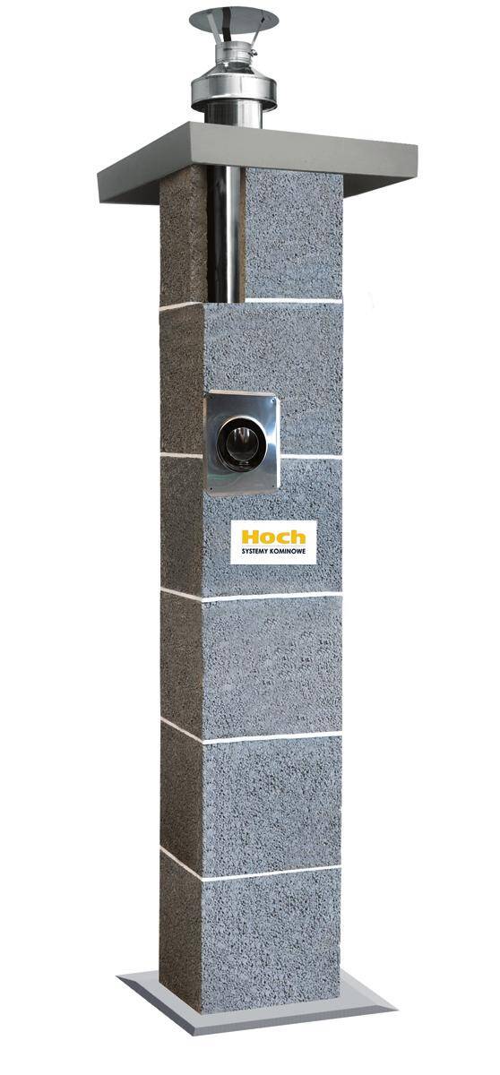 Komin systemowy 6 m fi 80 mm Turbo Stal W1 Hoch