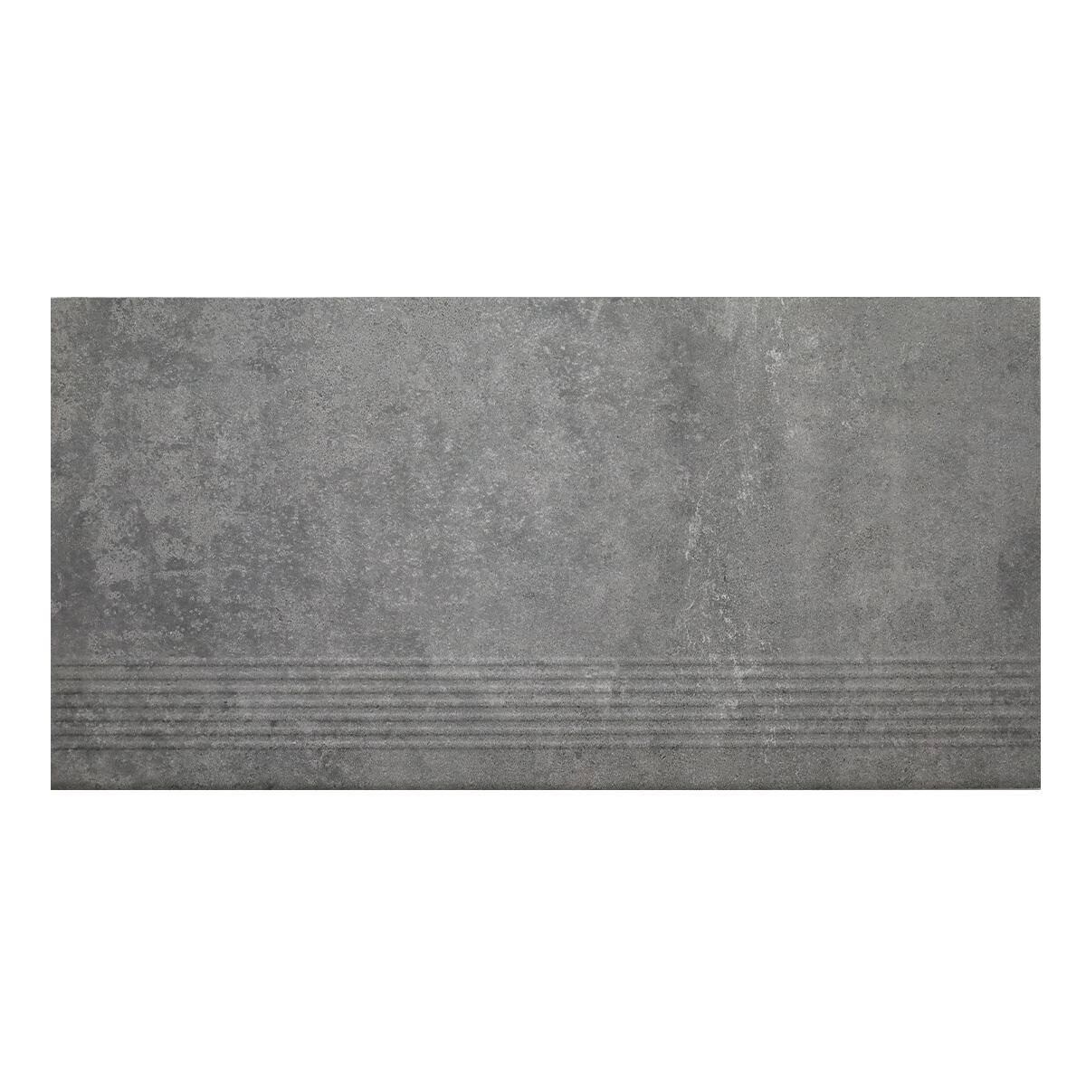 Stopnica gresowa 30x60 cm Pure Art dark grey prasowana rektyfikowana Paradyż 2 gatunek