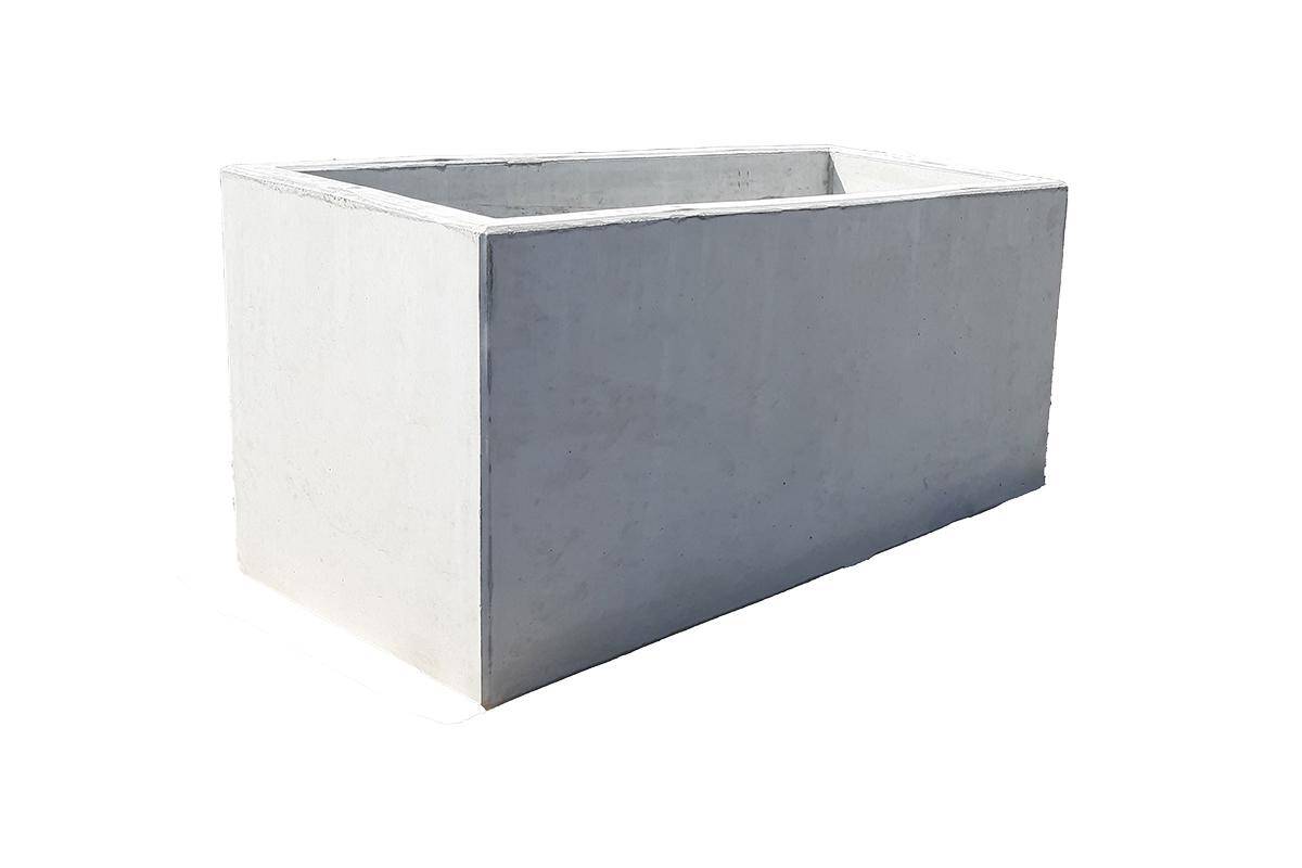 Donica betonowa ogrodowa prostokątna 100x50x50 cm szary beton
