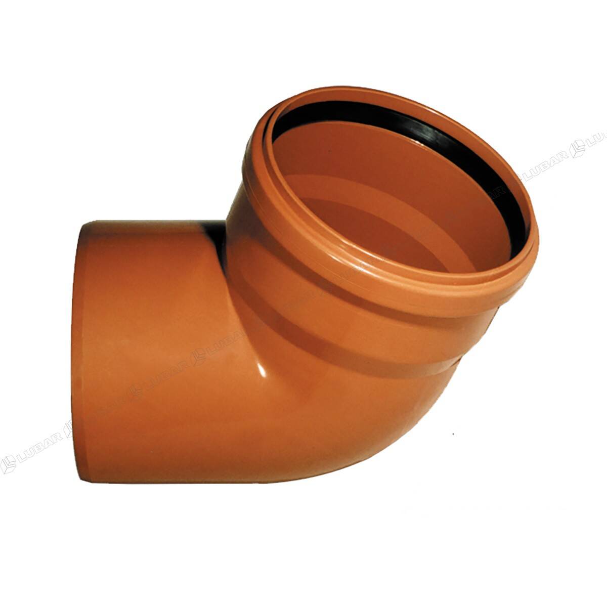 Kolanko kanalizacyjne PVC 160 mm 67°  pomarańczowa