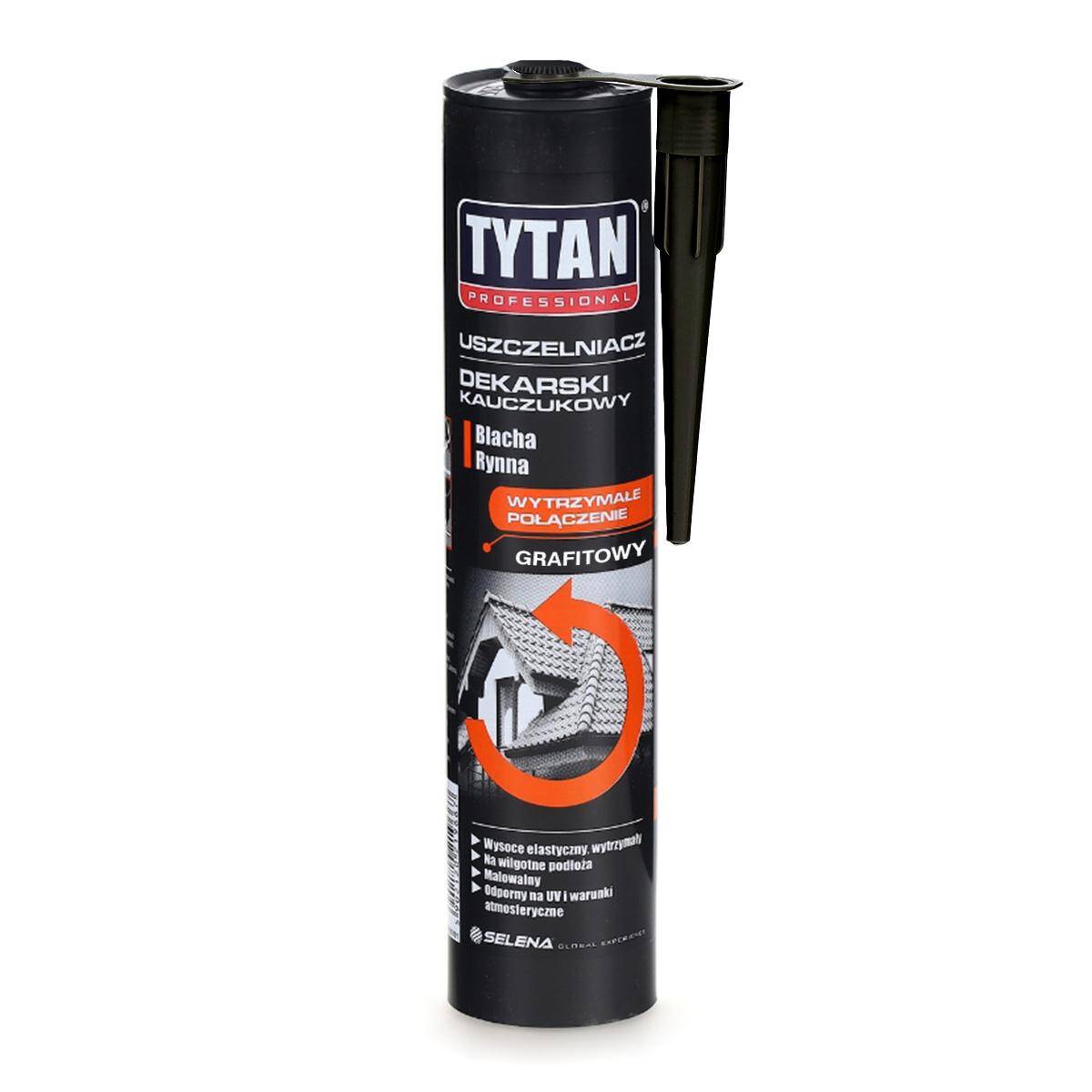 Uszczelniacz dekarski kauczukowy grafitowy 280 ml TYTAN Professional